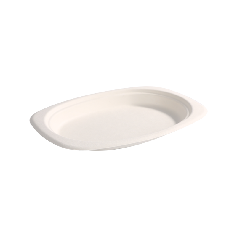 Durable and cheap 9" Oval food plate L23.3*W16.5*H2.2cm