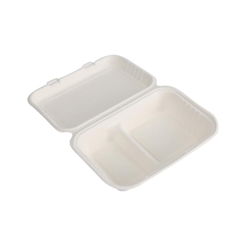 Recycle 2-Compartment 34 oz clamshell L23*W16.2*H2.5/4.8cm