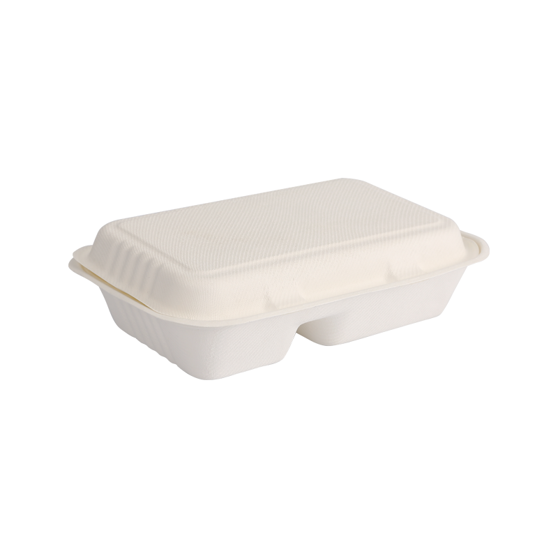 Recycle 2-Compartment 34 oz clamshell L23*W16.2*H2.5/4.8cm