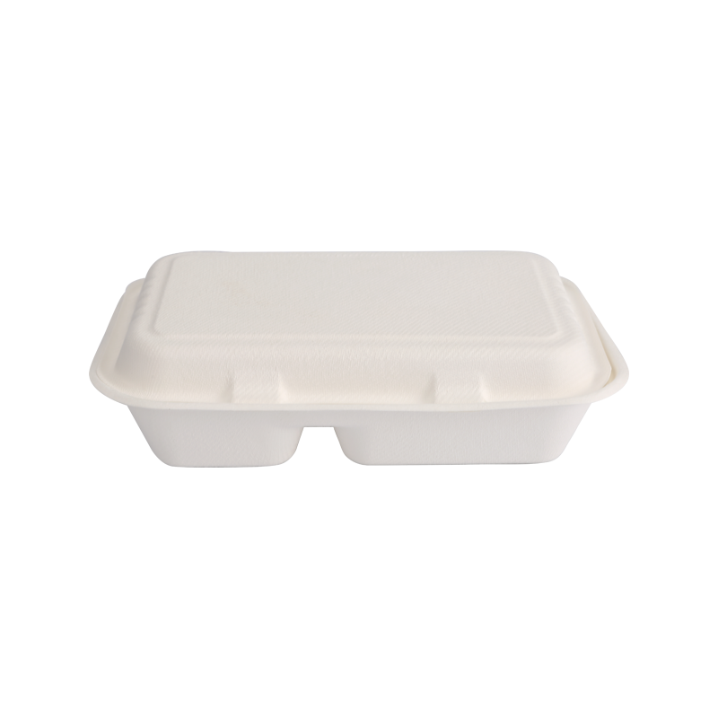 Recycle 2-Compartment 34 oz clamshell L23*W16.2*H2.5/4.8cm